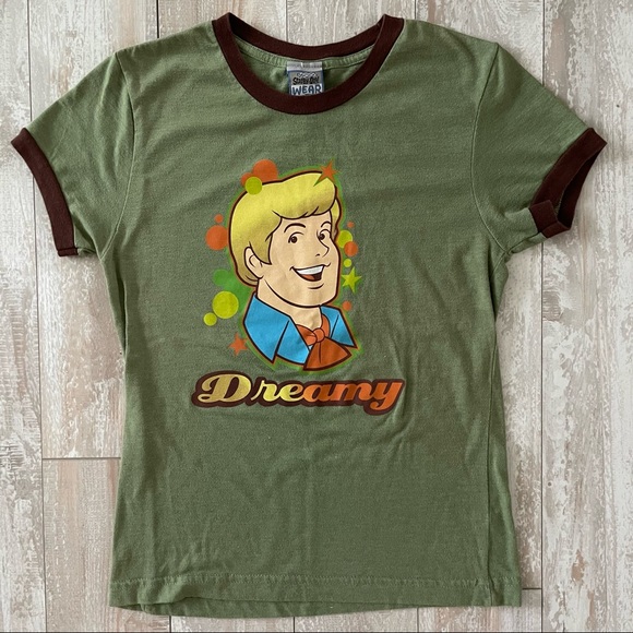 Cartoon Network Tops - Scooby Doo Fred green y2k vintage shirt
